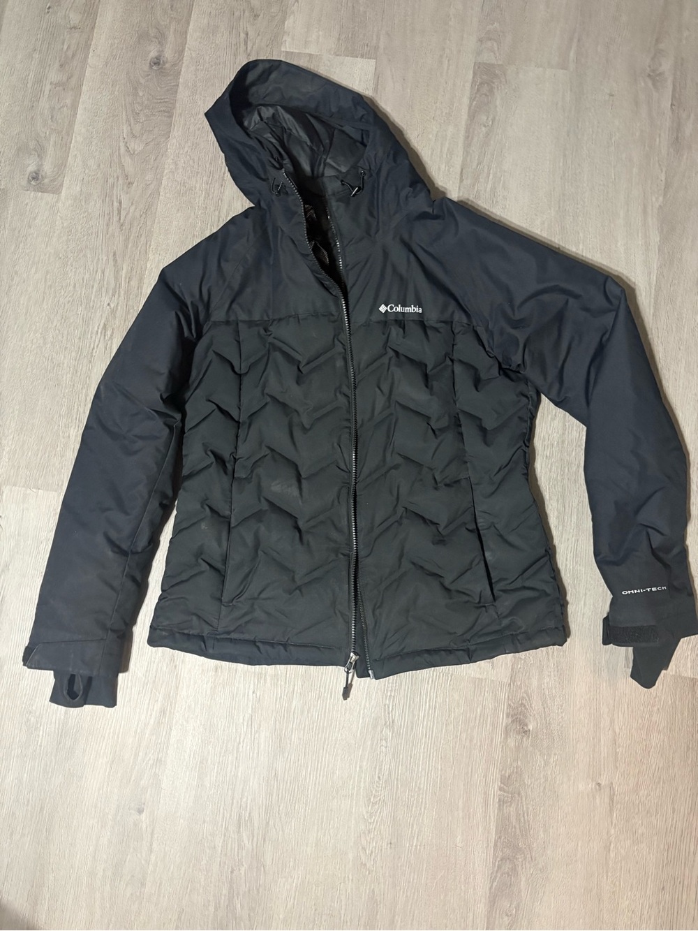 Columbia Women's Black Hooded Puffer Jacket